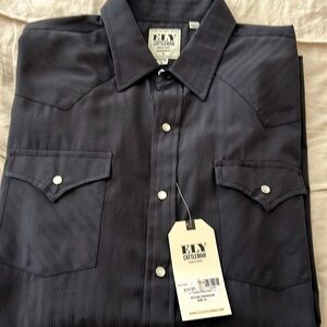 Men’s long sleeve Western black shirt
